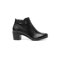 Botín para Mujer Tacón 5 cm Elegante de Piel Flexi Negro 110407