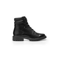 Botín para Mujer Outdoor Militar de Piel Cierre Flexi Negro 37822
