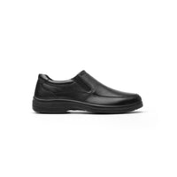 Mocasín para Hombre Uso Clínico/Servicio de Piel Flexi Negro 91608