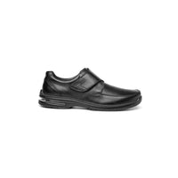 Zapato Casual para Hombre Walking Soft Velcro Piel Flexi Negro 402804