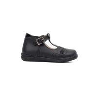Zapato Escolar para Niña Piel Corazones Dogi Negro 2020 Napa