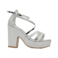 Zapatilla para Mujer a la Moda Tacón Chunky Artel Plata 411