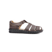 Sandalia Casual Piel Alta Calidad Huarache Rivello Café 649