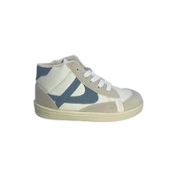 Tenis Escolares para Niño Máxima Elasticidad Panam Blanco/Gris/Azul 011646-823