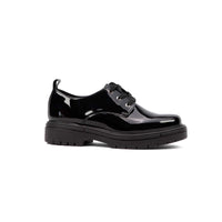 Zapato Escolar para Niña Charol Soporte Arco Derby Chabelo Negro C1026-A