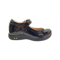 Zapato Escolar para Niña Charol Adorno de Mariposas Yuyin Negro 25473