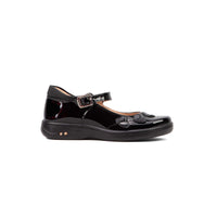 Zapato Escolar Para Niña Charol Corazones Soporte Arco Yuyin Negro 25472