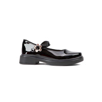 Mary Jane Para Niña Hebilla Flor Charol Yuyin Negro 23260