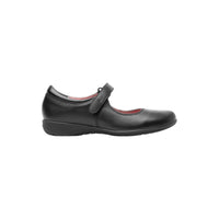Flat Para Niña Escolar Mary Jane Piel Ligero Flexi Negro 35902