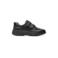 Zapato Escolar Para Niño Ligero Piel Velcro Flexi Negro 136403