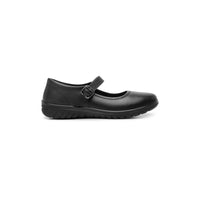 Flat Escolar para Niña Mary Jane Piel Confort Flexi Negro 35322