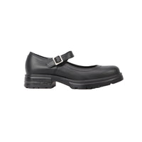Zapato Escolar para Niña Mary Jane Piel Yuyin Negro 26351 Napa