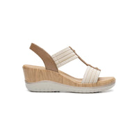 Sandalia para Mujer con Cuña Media Piel Verano Flexi 113326