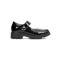 Zapato Escolar para Niña Charol Tacón Bajo Dogi Negro 2802