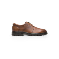 Zapato Derby Para Hombre Piel Semi Vestir Flexi Tan 419501
