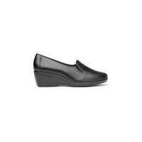 Mocasín para Mujer Cuña Piel Casual Flexi Negro 45204