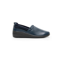 Flat Casual para Mujer Slip On Comfort Pad Piel Flexi Azul 45606