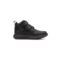 Botin Escolar para Niño de Piel Confort Cintas Contacto Chabelo Negro C118-A